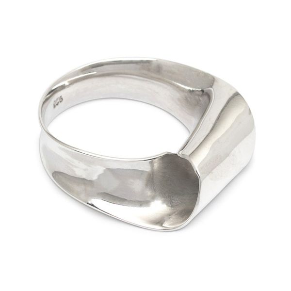 Image for Avant-Garde Wavy Sterling Silver Cocktail Ring from Bali Wave of Sophistication