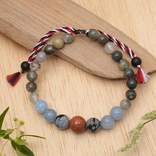 Alternate image for Mens Yoga Tridatu Multi-Gemstone Beaded Pendant Bracelet Tridatu Equilibrium