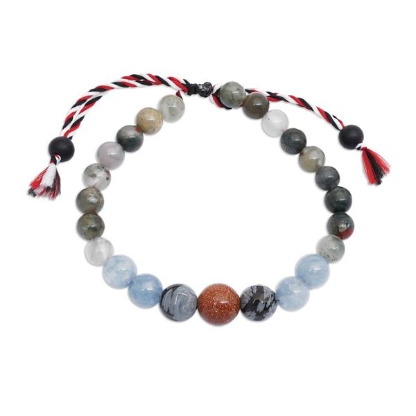 Alternate image for Mens Yoga Tridatu Multi-Gemstone Beaded Pendant Bracelet Tridatu Equilibrium