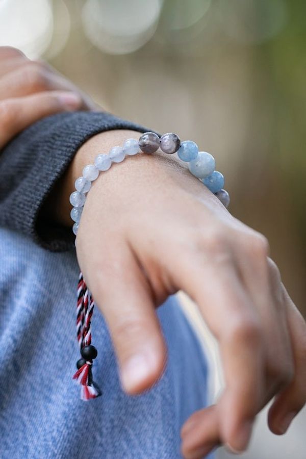 Alternate image for Yoga Tridatu Multi-Gemstone Beaded Pendant Bracelet for Men Tridatu Life Force
