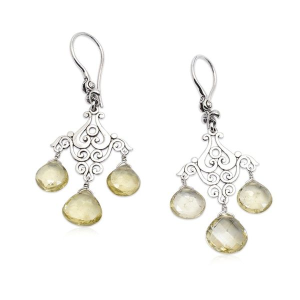 Alternate image for Polished Lemon Quartz Chandelier Earrings Crafted in Bali Gala of Felicity