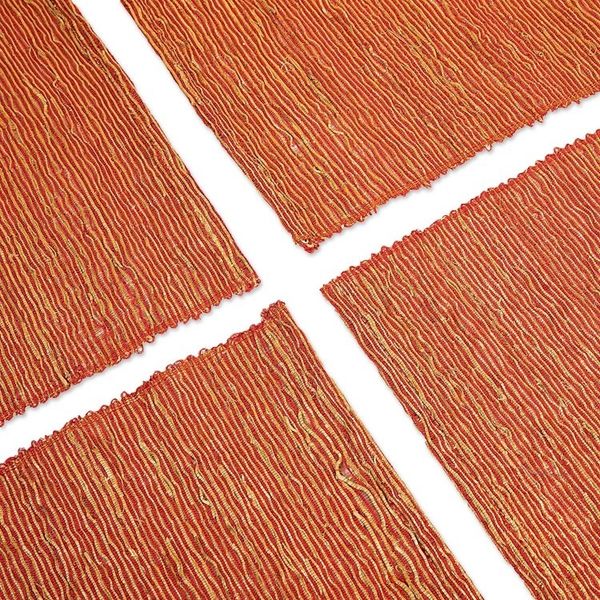 Alternate image for Orange Cotton Blend Table Runner and Placemats 5 Pieces Warm Aroma