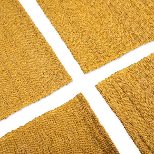 Alternate image for Yellow Cotton Blend Table Runner and Placemats 5 Pieces Yellow Aroma