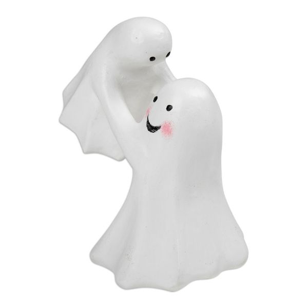 Alternate image for Halloween-Themed Parent and Child Albesia Wood Sculpture My Spooky Baby