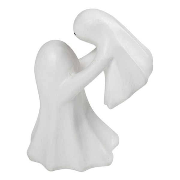 Alternate image for Halloween-Themed Parent and Child Albesia Wood Sculpture My Spooky Baby