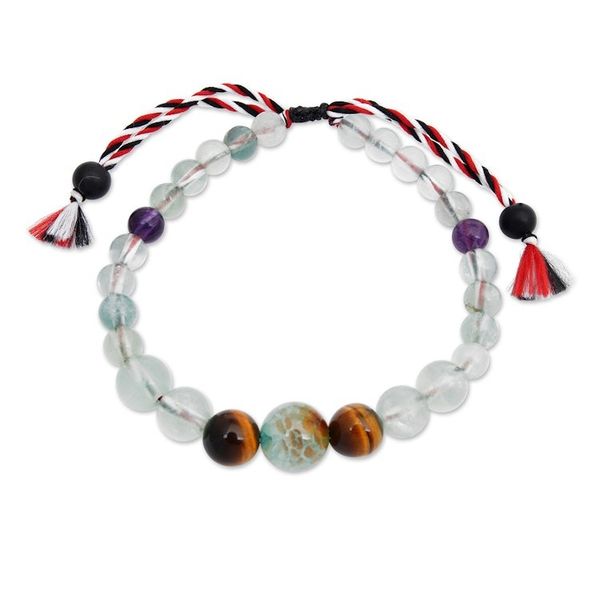 Alternate image for Inspirational Multi-Gemstone Beaded Bracelet Crafted in Bali Times of Confidence
