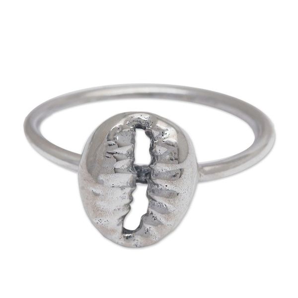 Alternate image for Sterling Silver Inspirational Coffee Bean Cocktail Ring Luminous Grain