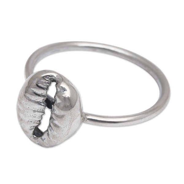 Alternate image for Sterling Silver Inspirational Coffee Bean Cocktail Ring Luminous Grain