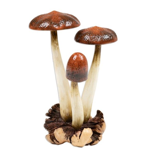 Alternate image for Hand-Painted Wood Sculpture with Mushroom Motifs from Bali Wild Suillus Mushroom