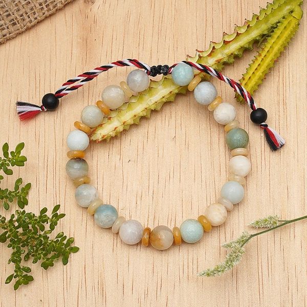 Alternate image for Yoga Tridatu Amazonite and Onyx Beaded Mens Bracelet Tridatu Harmony
