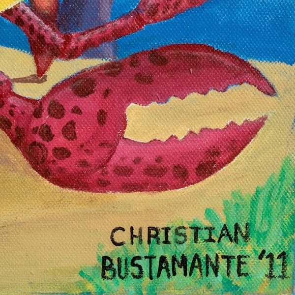 Alternate image for Acrylic on Canvas Surrealist Painting of a Diver Crab Diver Crab