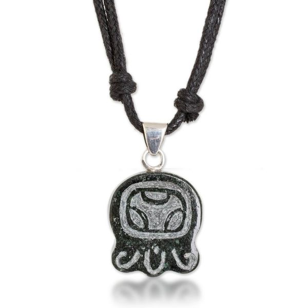 Alternate image for Mayan Creativity Nahual-Themed Jade Pendant Necklace Mayan Creativity