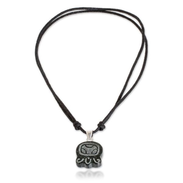 Alternate image for Mayan Creativity Nahual-Themed Jade Pendant Necklace Mayan Creativity