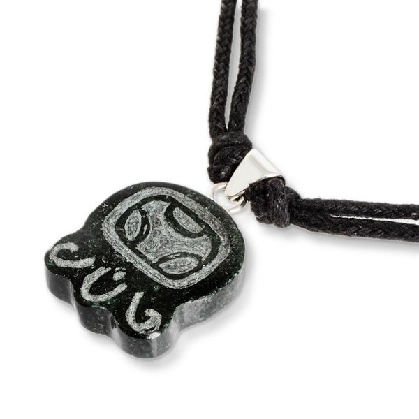 Alternate image for Mayan Creativity Nahual-Themed Jade Pendant Necklace Mayan Creativity