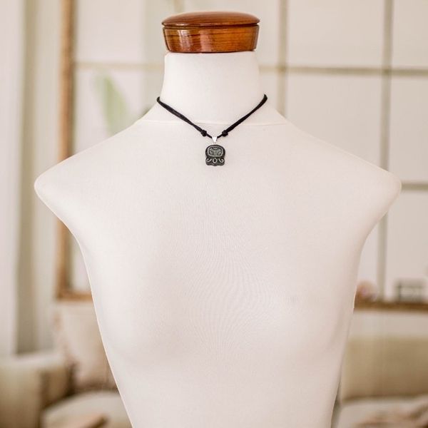 Alternate image for Mayan Creativity Nahual-Themed Jade Pendant Necklace Mayan Creativity
