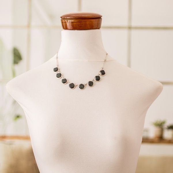 Alternate image for Faceted Jade Earrings Necklace and Bracelet Curated Gift Set Eternal Jade