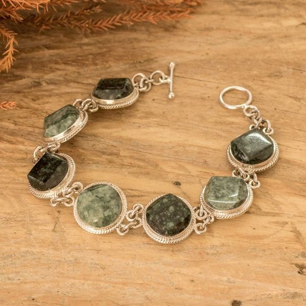 Alternate image for Faceted Jade Earrings Necklace and Bracelet Curated Gift Set Eternal Jade