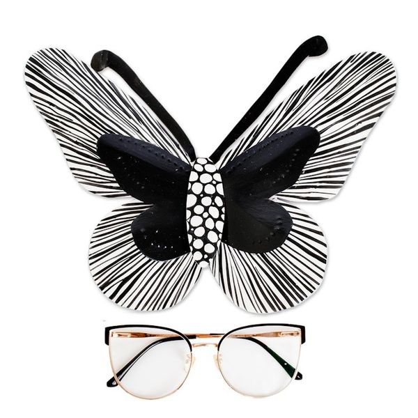 Alternate image for Black and White Butterfly Steel Wall Art from El Salvador Flutter in the Shadows