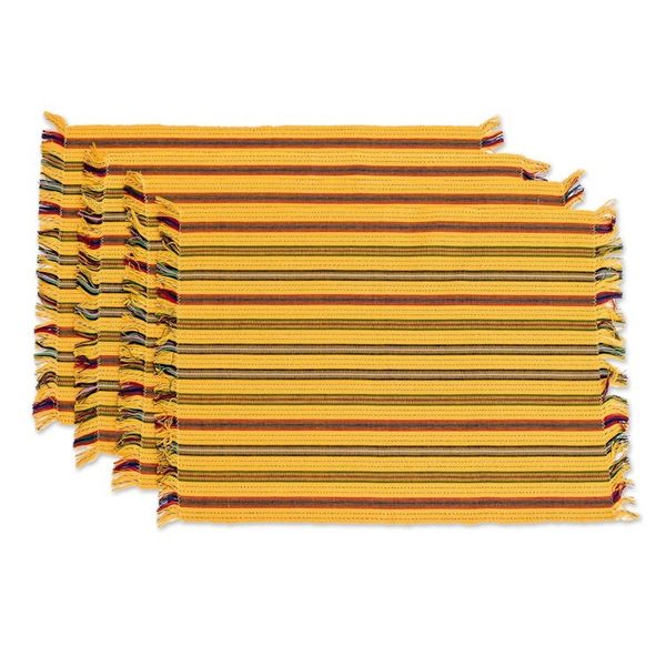 Alternate image for Artisan-Made 8-Piece Yellow Cotton Placemat with Napkin Set Palopo in Yellow