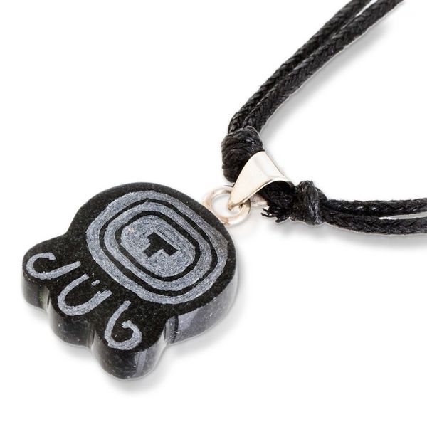 Alternate image for Jade Pendant Necklace with Mayan Transformation Nahual Motif Mayan Transformation