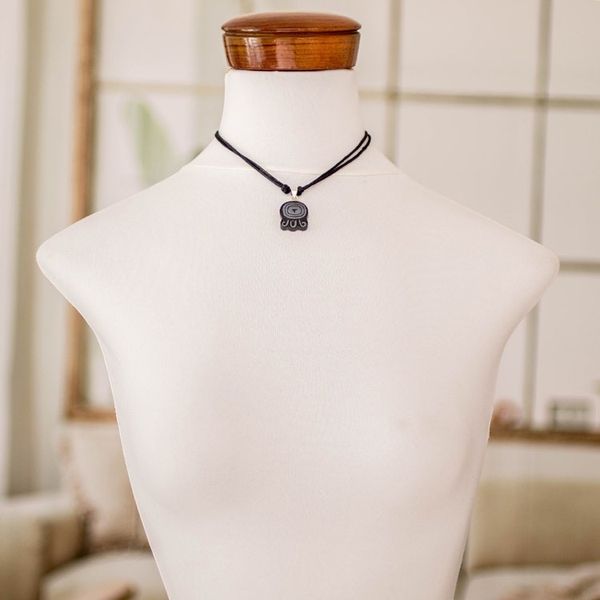 Alternate image for Jade Pendant Necklace with Mayan Transformation Nahual Motif Mayan Transformation