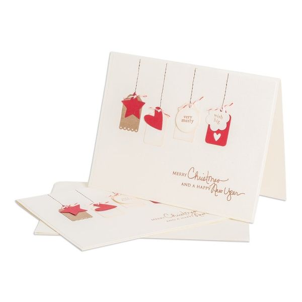 Alternate image for Handcrafted Pair of Christmas Greeting Cards with Envelopes Love Gifts