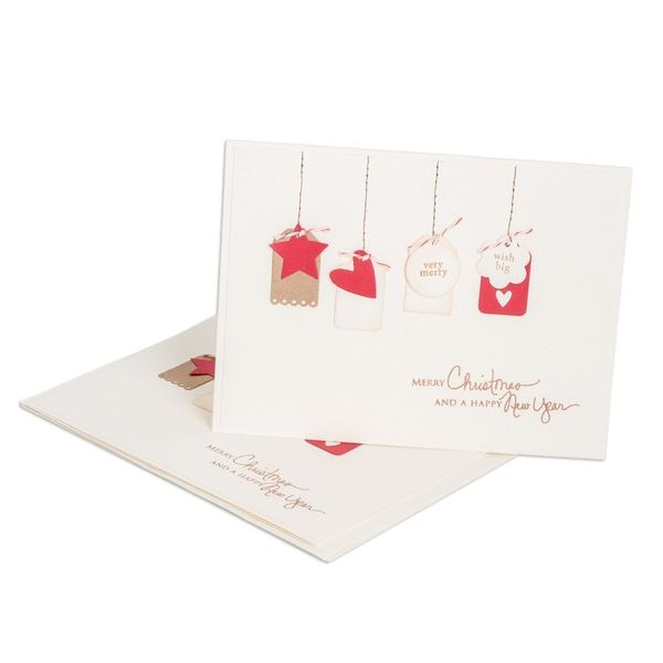 Alternate image for Handcrafted Pair of Christmas Greeting Cards with Envelopes Love Gifts