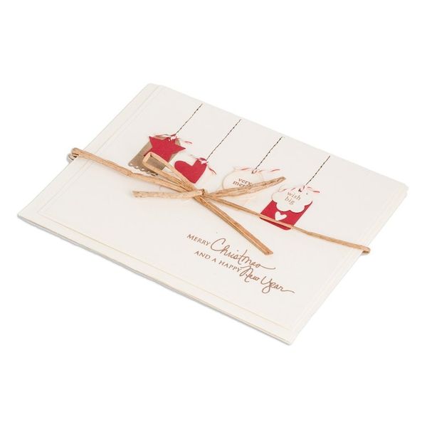 Alternate image for Handcrafted Pair of Christmas Greeting Cards with Envelopes Love Gifts