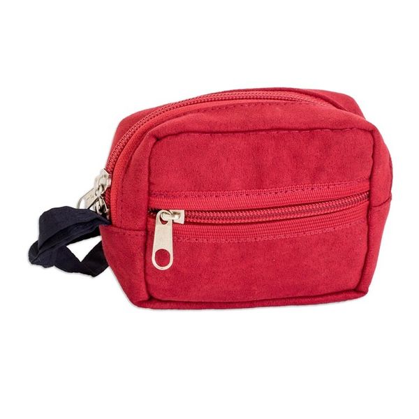 Alternate image for Red Geometric Cotton Coin Purse Hand-Woven in Guatemala Vibrant Versatility