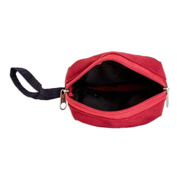 Alternate image for Red Geometric Cotton Coin Purse Hand-Woven in Guatemala Vibrant Versatility