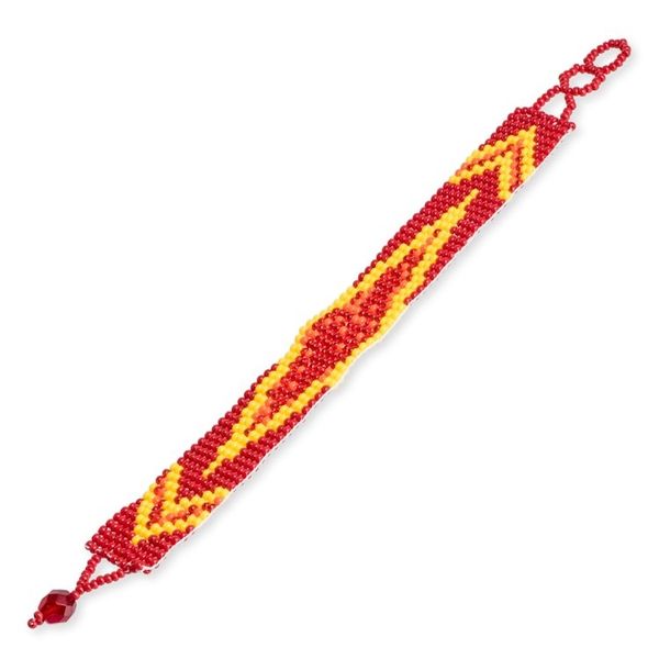 Alternate image for Summer-Themed Glass Beaded Wristband Bracelet in Warm Hues Summer Harmony