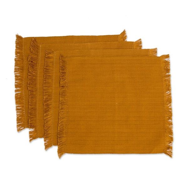 Alternate image for 4 Striped Cotton Placemat Napkin Set Handwoven in Guatemala Palopo Stripes