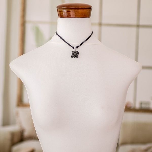 Alternate image for Jade Pendant Necklace with Mayan Abundance Nahual Theme Mayan Abundance