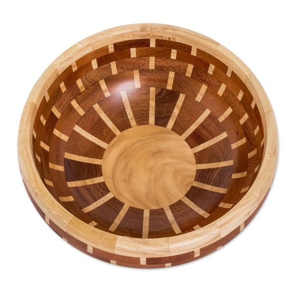 Alternate image for Tropical Eco-Friendly Reclaimed Wood Salad Bowl and Spoons Fresh Delights