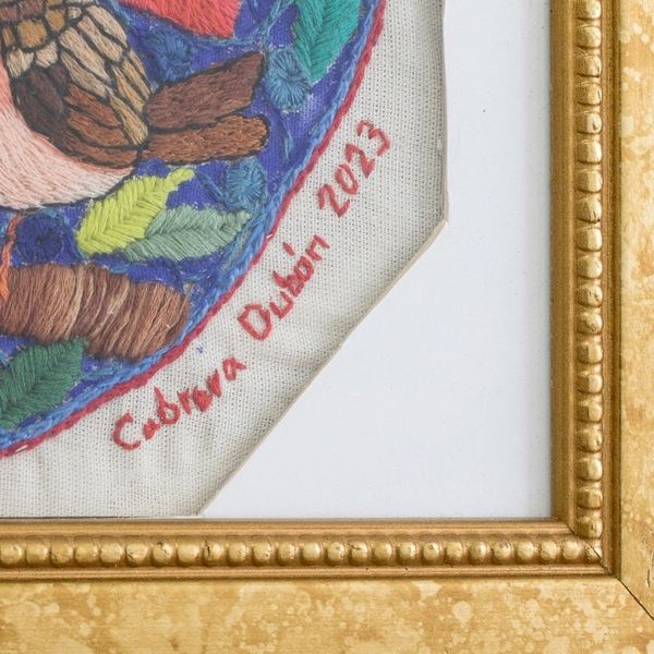 Alternate image for Nature-Themed Cotton and Wool Blend Wall Art with Frame Heartbeat