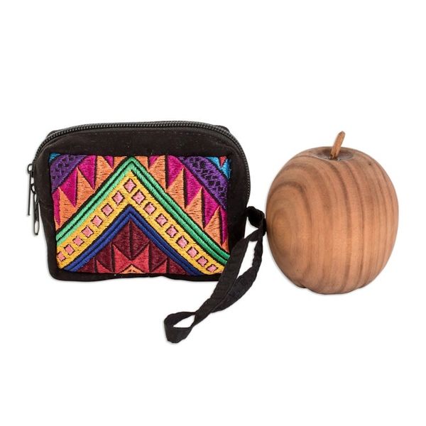 Alternate image for Hand-Woven Cotton Coin Purse Inspired by Guatemalan Textiles Elegant Versatility