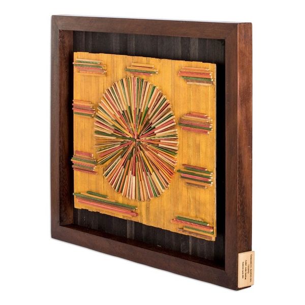 Alternate image for Abstract-Inspired Warm-Toned Wood Wall Art from Guatemala The Time Boat