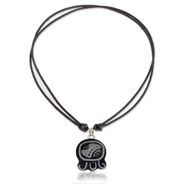 Alternate image for Jade Pendant Necklace with Mayan Unity Nahual Motif Mayan Unity