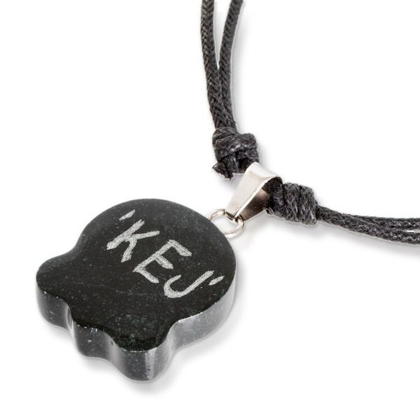 Alternate image for Jade Long Pendant Necklace with Mayan Balance Nahual Design Mayan Balance