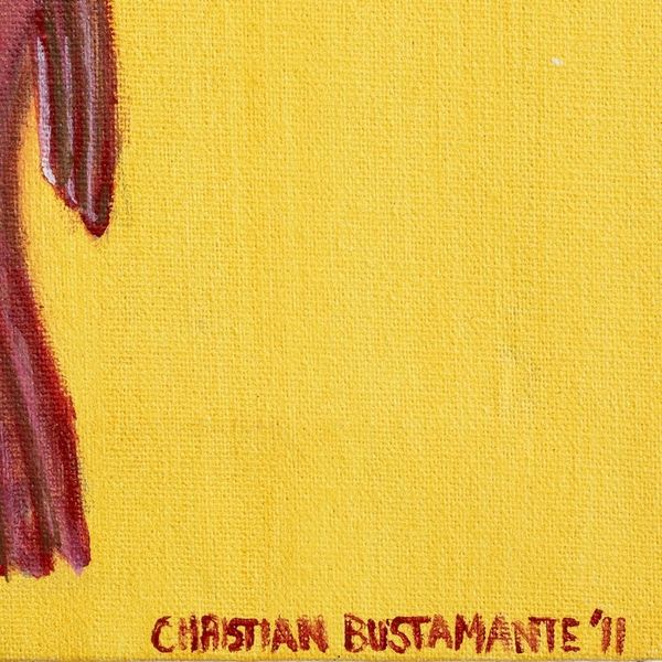 Alternate image for Acrylic Realist Painting of Red Fish on a Yellow Background Catch of the Day