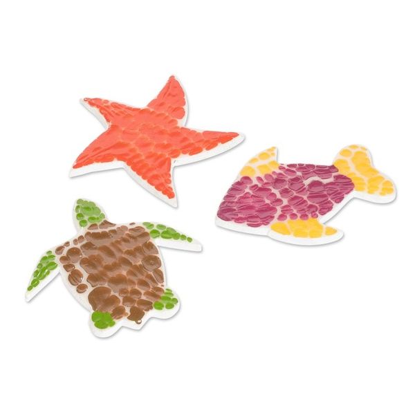 Alternate image for Hand-Painted Sea Life-Themed Wood Magnets Set of 3 Marine Realm