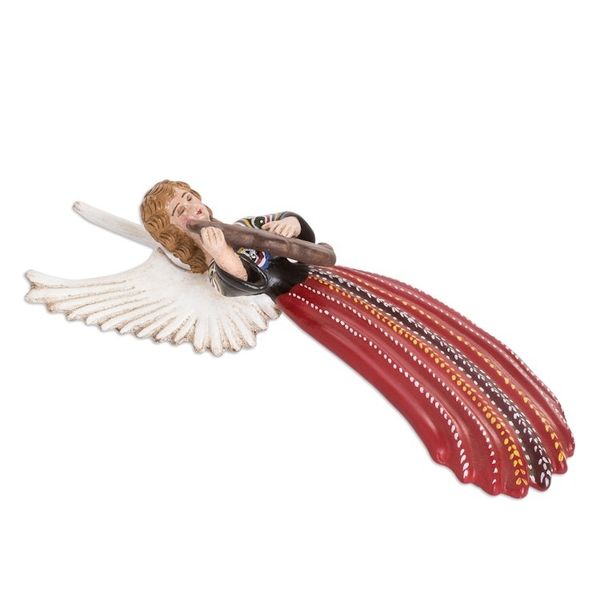 Alternate image for Guatemalan Folk Art Hand-Painted Ceramic Angel Wall Accent Joyabaj