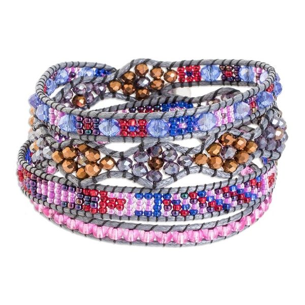 Alternate image for Handcrafted Beaded Positive Energy Long Wrap Bracelet Touch of Tenderness