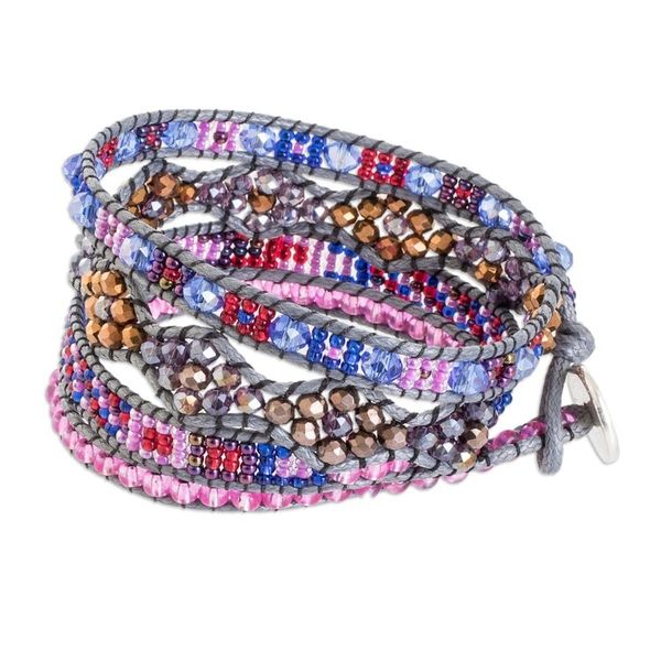 Alternate image for Handcrafted Beaded Positive Energy Long Wrap Bracelet Touch of Tenderness