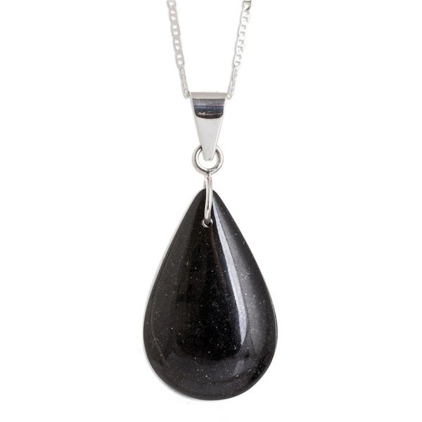 Alternate image for 925 Silver Black Lilac Jade Double-Sided Pendant Necklace Duo-Tone Shadow