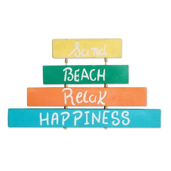 Alternate image for Hand-Painted Wood Wall Art with Inspirational Message Beach Love