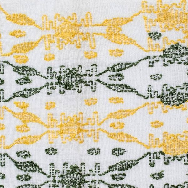 Alternate image for Leafy Handwoven Green and Yellow Cotton Placemat Sun Over the Forest