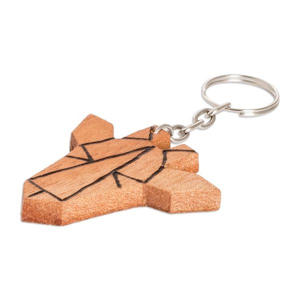 Alternate image for Handcrafted Minimalist Modern Cedarwood Giraffe Keychain Minimalist Giraffe
