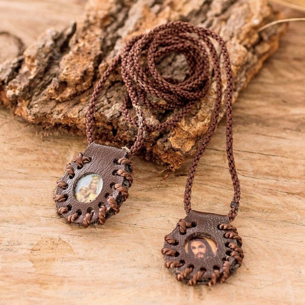 Inspirational Religious Round Double Pendant Necklace 'Path of Hope'