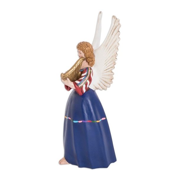 Alternate image for Guatemalan Hand-Painted Ceramic Sculpture of Angel Santo Domingo Xenacoj